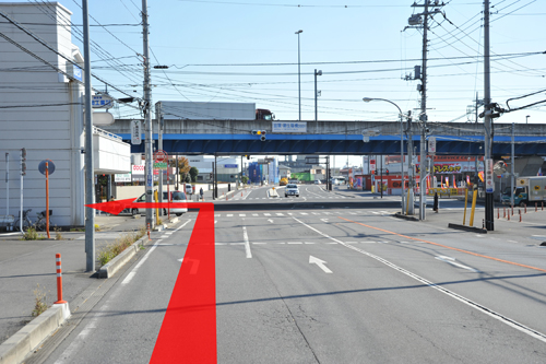 大谷街道から環状線を左折からの道案内：大谷街道（県道70号）から県道3号宇都宮環状線へ駒生町交差点を左折